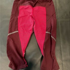 Lululemon Athletica Burgundy and Red Leggings
